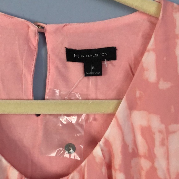 ⭕️ NWOTS H by Halston Pink Size 8 Azalea Asymmetrical Top - Picture 3 of 5